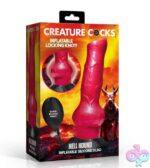 Hell Hound Inflatable Silicone Dildo - Red