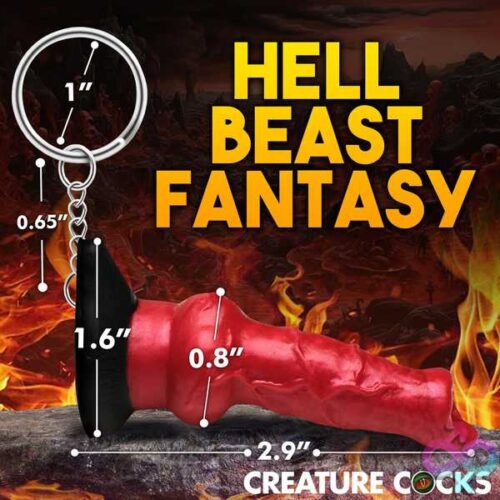 Hell Hound Keychain - Red - Image 4