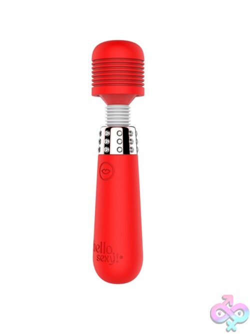 Bling Mini Wand Massager – Tiger Lily Red - Image 2