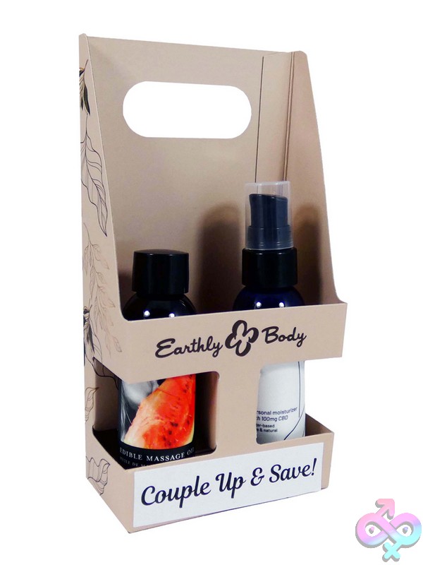 Discreet-Toys-Hemp-Seed-By-Night-Better-Together-Cbd-Waterslide-And-Watermelon-Holiday-Caddy-2-Oz-Nu-Eb-Hsbnbt204 Better Together Cbd Watermelon Massage Oil And Waterslide Holiday Caddy In Black By Earthly Body