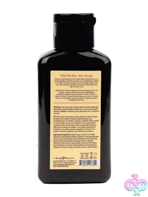 Hemp Seed By Night Bubble Bath – Wild Pink Rose 2 Oz. - Image 2