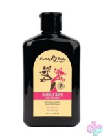 Wild Pink Rose aphrodisiac bubble bath 8.4 oz bottle in black by Earthly Body