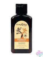 Grapefruit Sandalwood hemp seed massage oil 2 oz brown bottle by Earthly Body