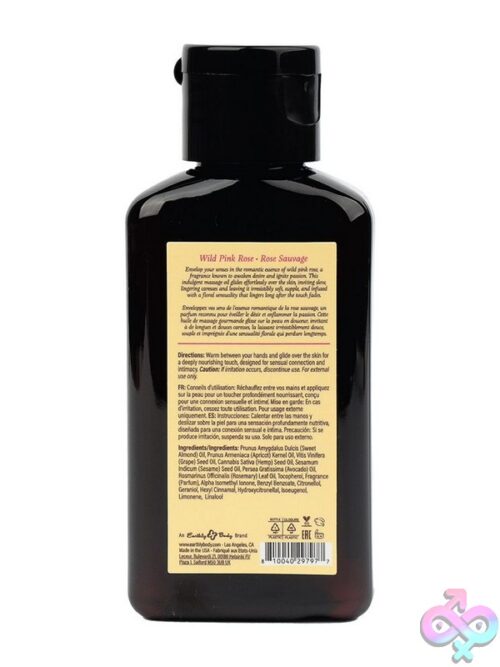 Hemp Seed By Night Massage Oil – Wild Pink Rose 2 Oz. - Image 2