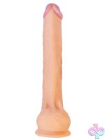 Hero 11" Straight Realistic Dildo in Beige - Image 3