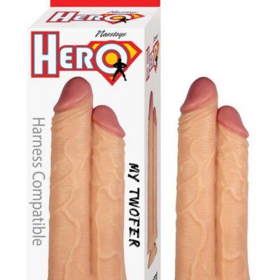 Realistic harness-compatible suction-cup dildo in beige PVC by Nasstoys