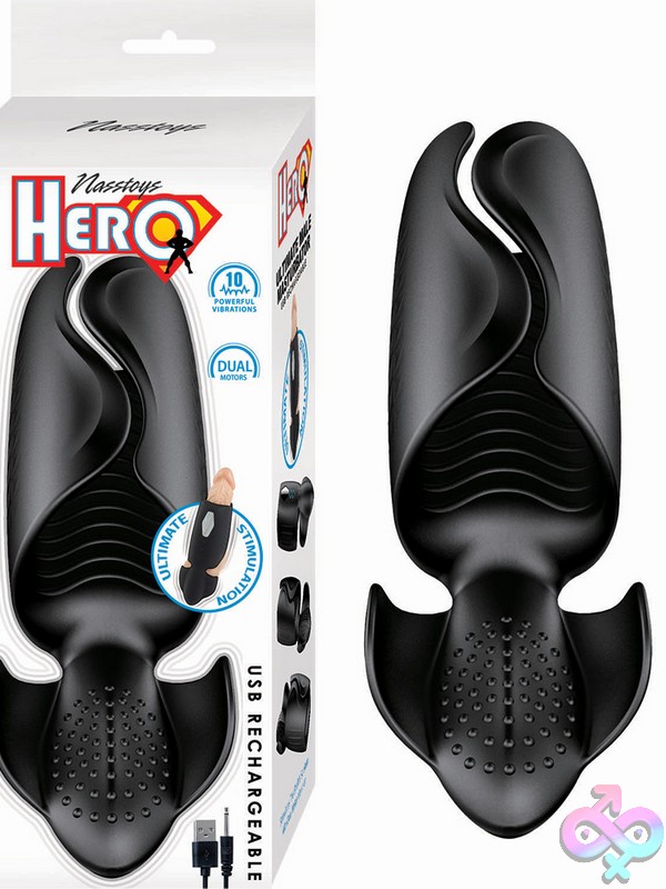 Discreet-Toys-Hero-Ultimate-Male-Masturbator-Black-Nu-Nw3029 Hero Ultimate Male Masturbator In Black Silicone And Abs By Nasstoys