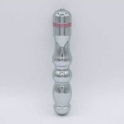 Hidden Treasure Metal Vibrator By Like A Kitten — Silver Aluminum Vibrating Prostate Toy With Ribbed Silhouette