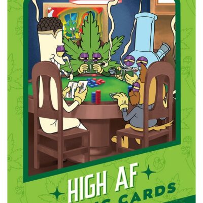 cannabis novelty playing cards High AF Playing Cards by Wood Rocket