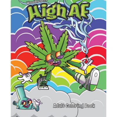 High AF adult coloring book green cover by Wood Rocket