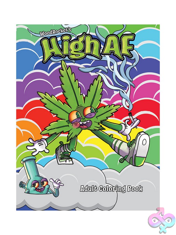 Discreet-Toys-High-Af-Coloring-Book-Nu-Cb-011 High Af Adult Coloring Book Green Cover By Wood Rocket