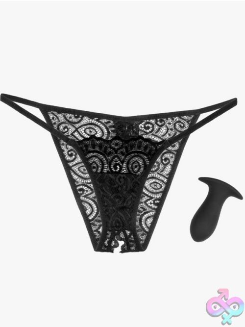 Hookup Panties Remote Lace Peek-A-Boo – Black (Xl) - Image 2