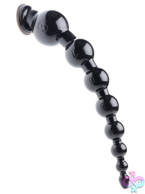 Hosed 19 Inch Graduated Bead Anal Snake – Black - Image 2