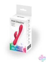Red heating rabbit vibrator with dual motors and warming function by California Fantasies