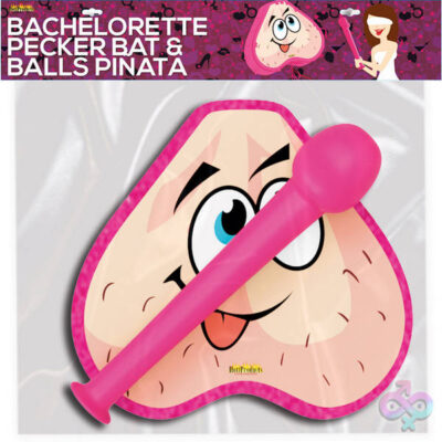 Bachelorette Pecker Bat & Balls Pinata by Hott Products in pink