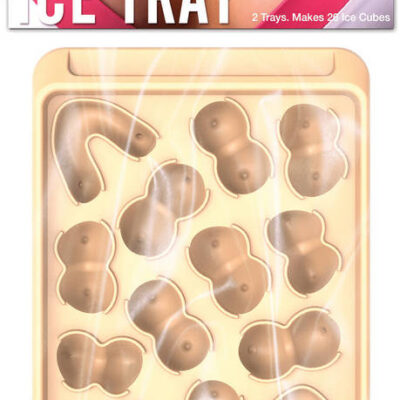 Boobie Ice Tray 2-Pack by Hott Products — pink breast-shaped novelty ice mold for bachelor parties