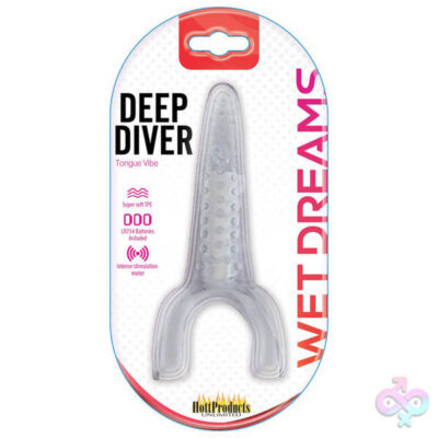 Hott Products Sex Toys - Deep Diver Tongue Vibe - Clear