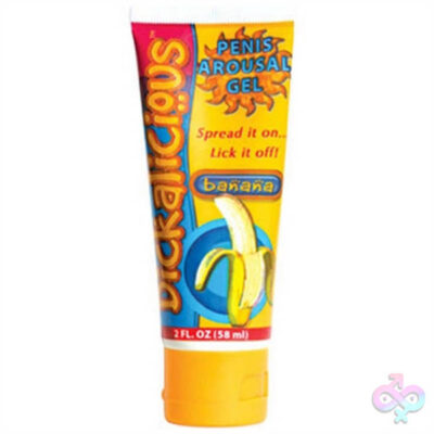 Dickalicious Banana arousal gel 2 fl oz by Hott Products — flavored erection aid squeeze tube