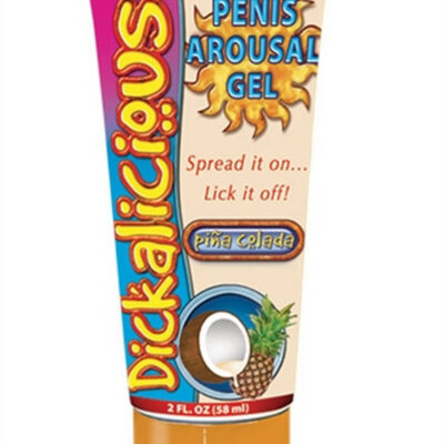 Dickalicious Pina Colada Penis Arousal Gel by Hott Products 2 fl oz flavored lubricant tube
