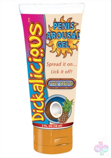Dickalicious Pina Colada Penis Arousal Gel by Hott Products 2 fl oz flavored lubricant tube