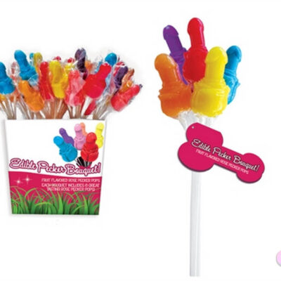 Hott Products Sex Toys - Edible Pecker Bouquet 72 Pieces Pail Display 12 Bundles