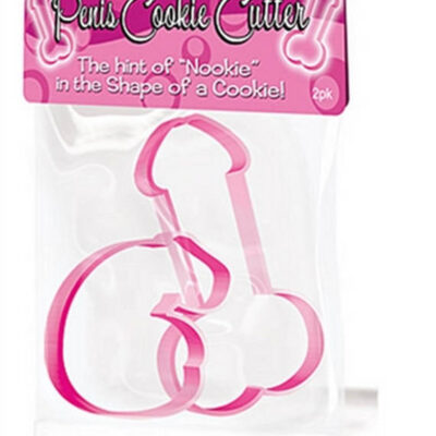 Penis Cookie Cutter 2-Pack in pink by Hott Products — novelty bachelorette baking gift