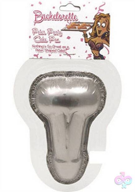 Peter Party Cake Pan Small 6 Pack by Hott Products – silver penis-shaped aluminum baking molds