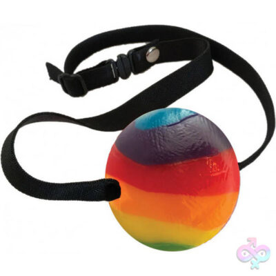 Rainbow Candy Ball Gag strawberry flavored by Hott Products