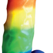 Hott Products Sex Toys - Rainbow Pecker Party Candle 7"