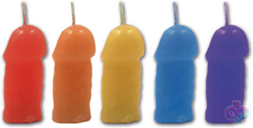 Hott Products Sex Toys - Rainbow Pecker Party Candles - 5 Pack