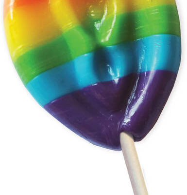 Rainbow Pussy Pop Adult Candy Lollipop By Hott Products — Multi-Color Fruity Flavored Novelty