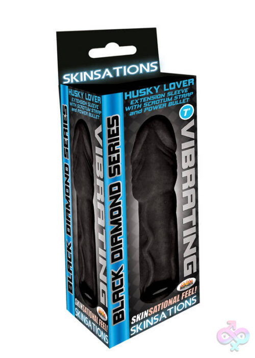 Hott Products Sex Toys - Skinsations Black Diamond Series Vibrating Husky Lover - Black