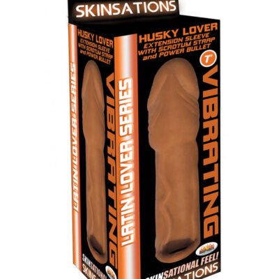 Hott Products Sex Toys - Skinsations Latin Lover Series Husky Lover 7 Inch Vibrating - Brown