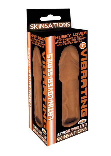 Hott Products Sex Toys - Skinsations Latin Lover Series Husky Lover 7 Inch Vibrating - Brown