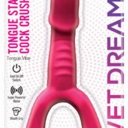 Hott Products Sex Toys - Tongue Star Cock Crush Tongue Vibe With Penis Super Powerful Motor - Pink