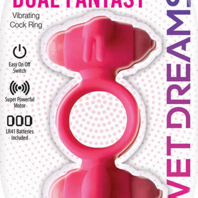 Wet Dreams Dual Fantasy Cock Ring With Turbo Motors Pink by Hott Products