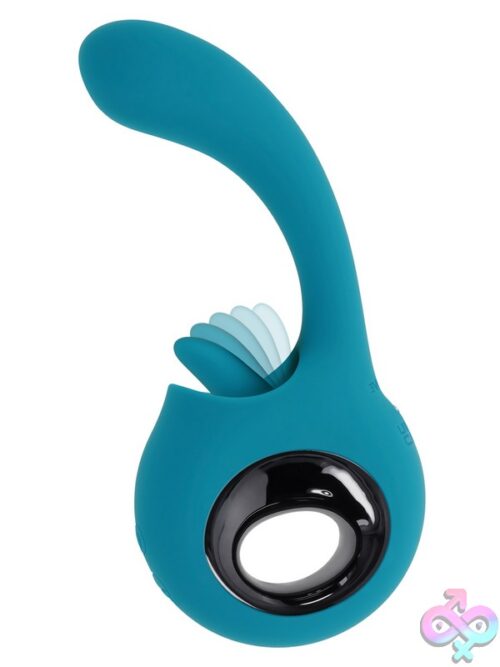 How Many Licks Dual Stimulation Vibrator – Blue - Image 2