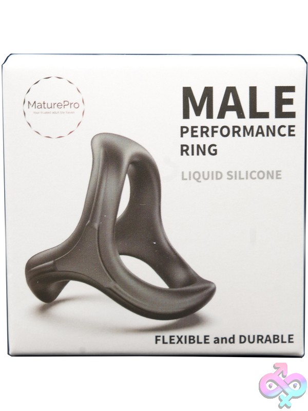 Discreet-Toys-Hurricane-Cock-Ring-Nu-Kb024 Super-Soft Stretchy Dual-Loop Cock Ring In Black By Mature Pro