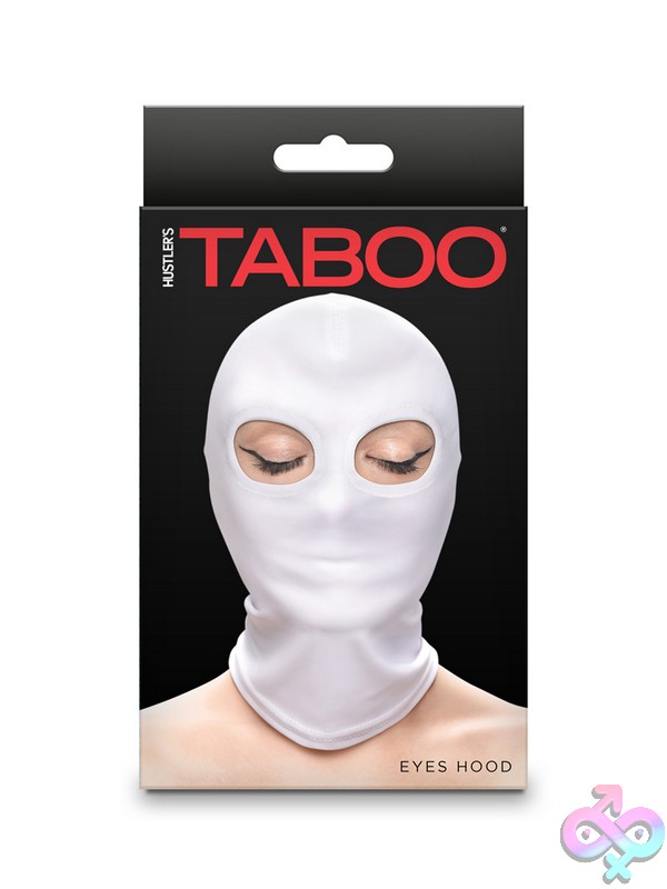 Discreet-Toys-Hustler-S-Taboo-Eyes-Hood-White-Nu-Nsn-1803-31 White Nylon Sensory Hood Exposing Eyes Only By Hustler'S Taboo