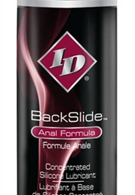 ID Backslide anal lubricant 4.4 oz silicone lube by I.D. Lubricants in a clear pump bottle