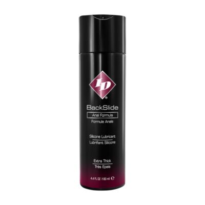 ID Backslide anal lubricant 4.4 oz silicone lube by I.D. Lubricants in a clear pump bottle