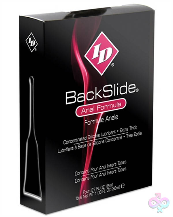 ID Backslide Silicone Lubricant 8ml Long Tube - 4pack I.D. Lubricants Sex Toys - ID Backslide Silicone Lubricant 8ml Long Tube - 4pack