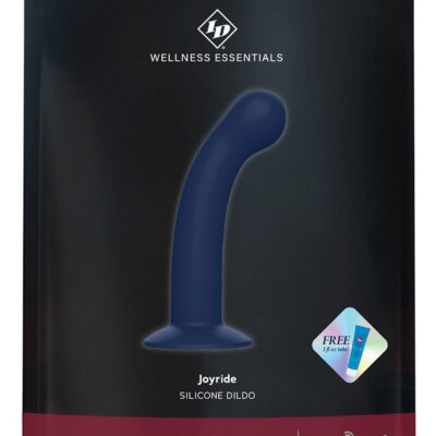 Flexible blue liquid silicone dildo with suction cup base by Id Wellness Essentials