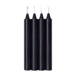 Make Me Melt Jet Black 4 Pack drip candles by Icon Brands for couples wax play