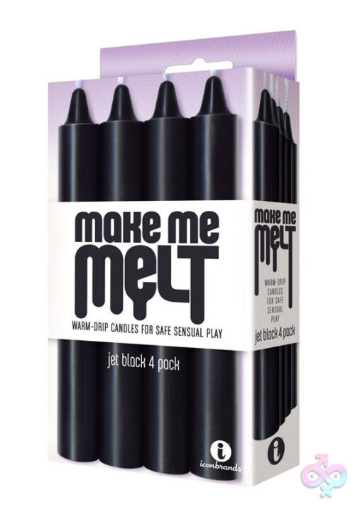 Icon Brands Sex Toys - Make Me Melt - Jet Black 4 Pack