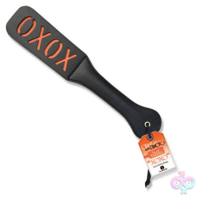Orange Is the New Black Xoxo Slap Paddle by Icon Brands — black phthalate-free leather paddle