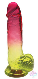Icon Brands Sex Toys - Shades - 8 Inch Gradient Dong - Pink and Yellow