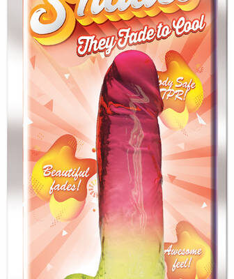 Icon Brands Sex Toys - Shades - 8 Inch Gradient Dong - Pink and Yellow