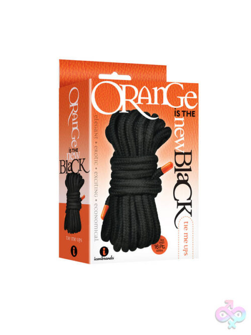 Icon Brands Sex Toys - The 9's Orange Is the New Black Tie Me Ups - Black