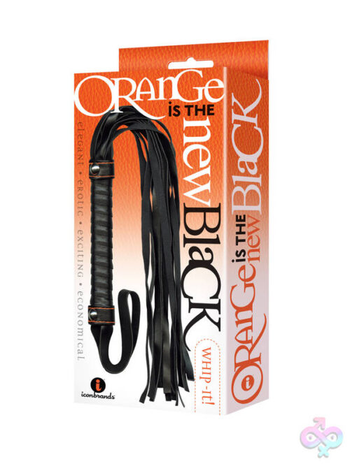 Icon Brands Sex Toys - The 9's Orange Is the New Black Whip It - Black